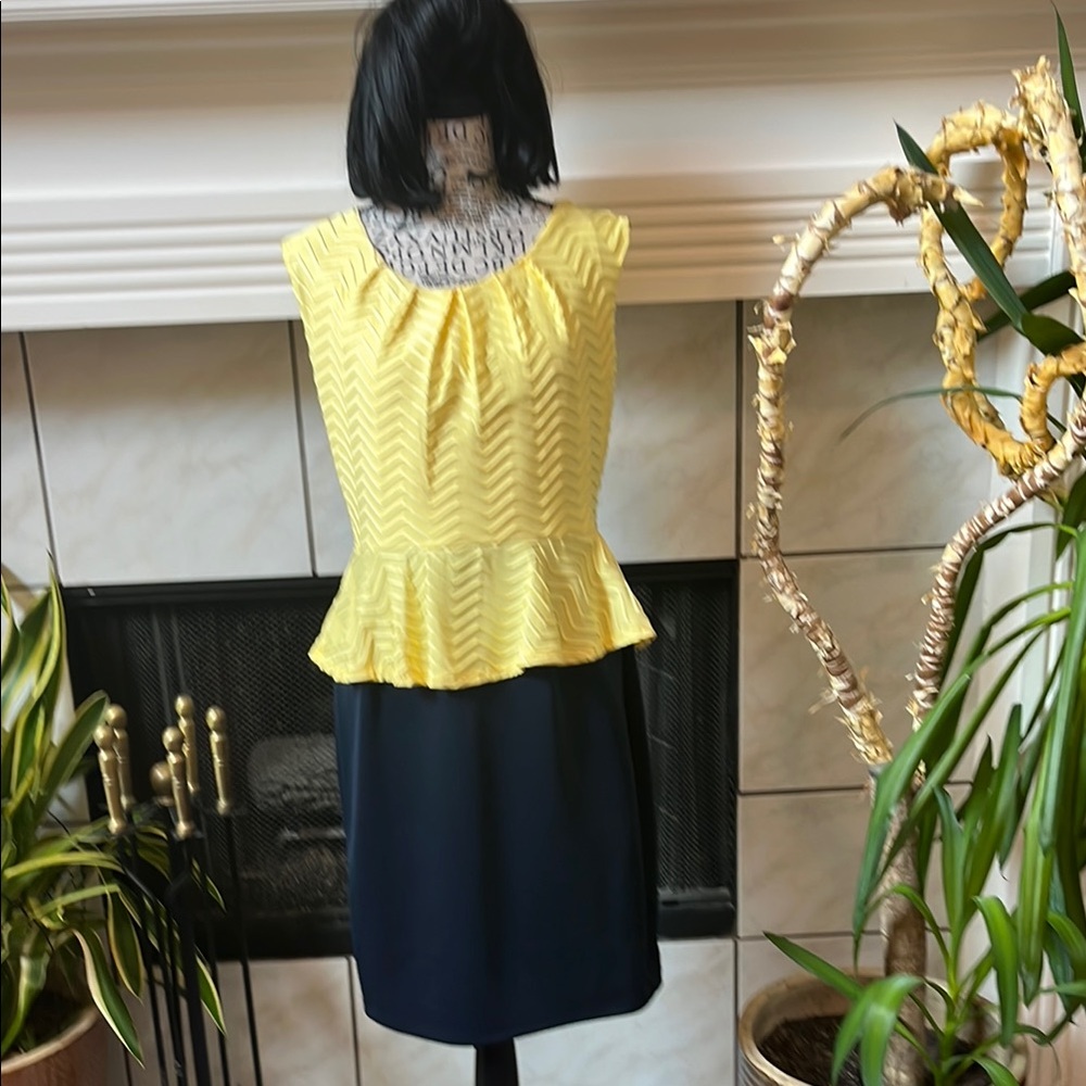 Yellow and Black Dress